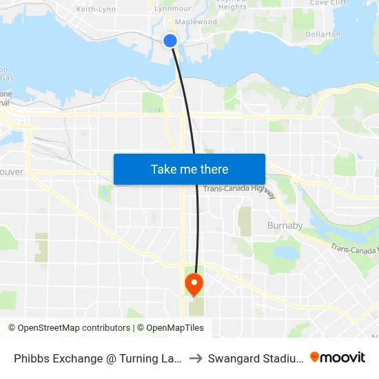 Phibbs Exchange @ Turning Lane to Swangard Stadium map