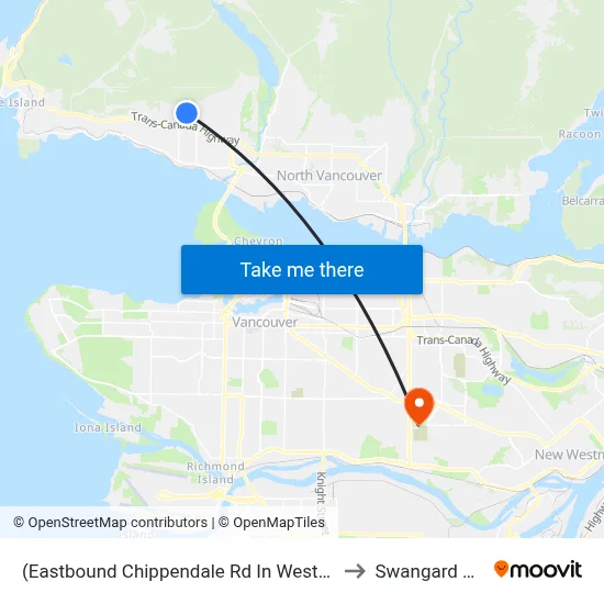 (Eastbound Chippendale Rd In Westhill Dr Area) (Flag) to Swangard Stadium map
