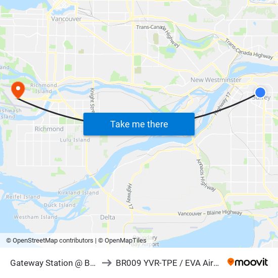 Gateway Station @ Bay 3 to BR009 YVR-TPE / EVA Airways map