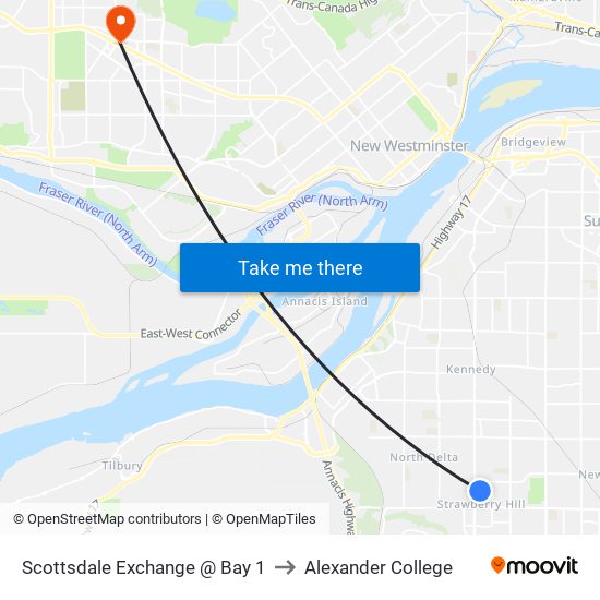 Scottsdale Exchange @ Bay 1 to Alexander College map