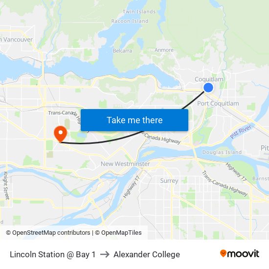 Lincoln Station @ Bay 1 to Alexander College map