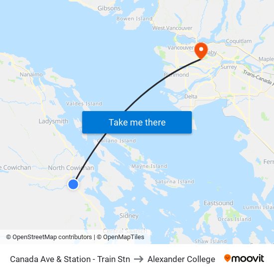 Canada Ave & Station - Train Stn to Alexander College map