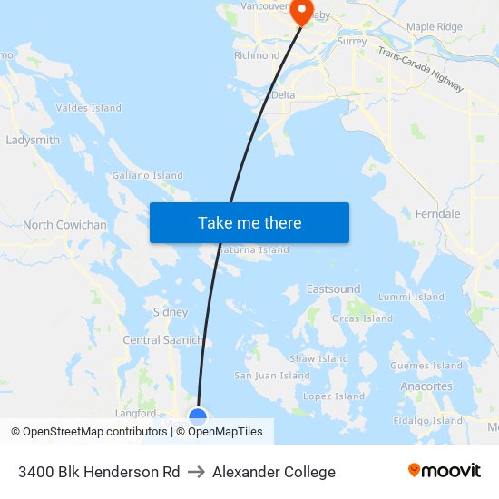 3400 Blk Henderson Rd to Alexander College map