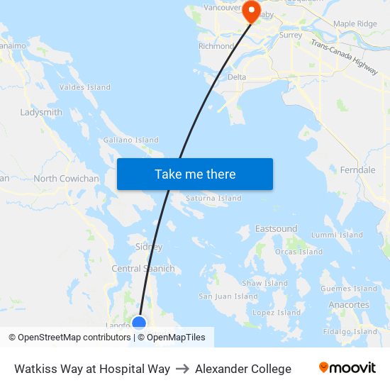 Watkiss Way at Hospital Way to Alexander College map