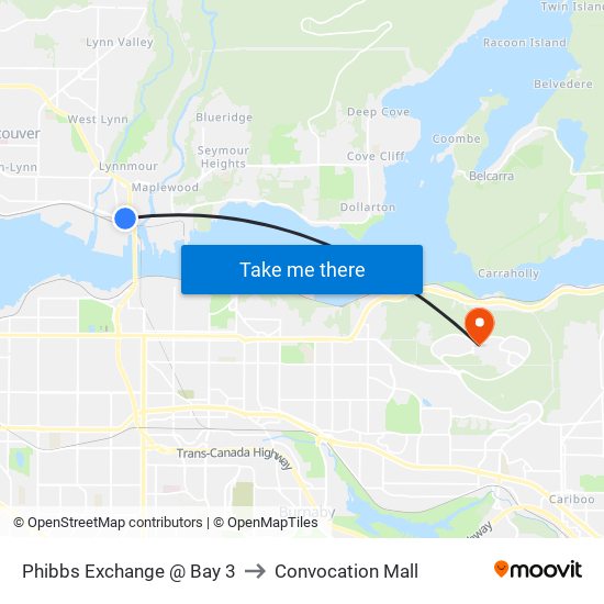 Phibbs Exchange @ Bay 3 to Convocation Mall map