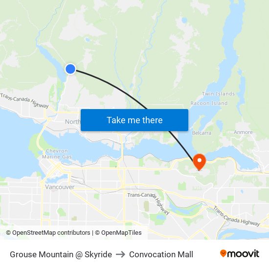 Grouse Mountain @ Skyride to Convocation Mall map