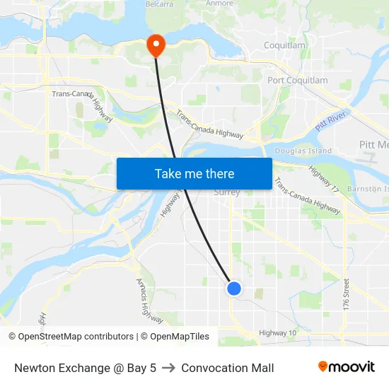 Newton Exchange @ Bay 5 to Convocation Mall map