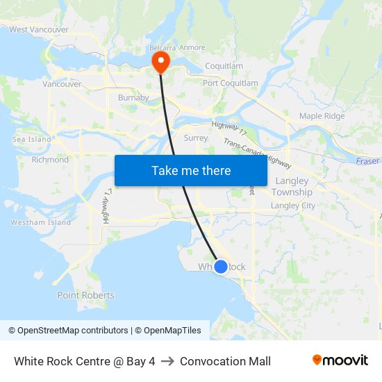 White Rock Centre @ Bay 4 to Convocation Mall map