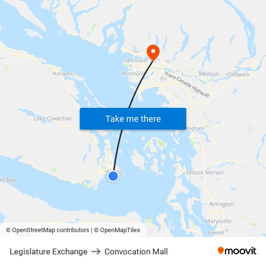 Legislature Exchange to Convocation Mall map
