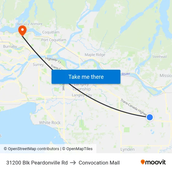 31200 Blk Peardonville Rd to Convocation Mall map