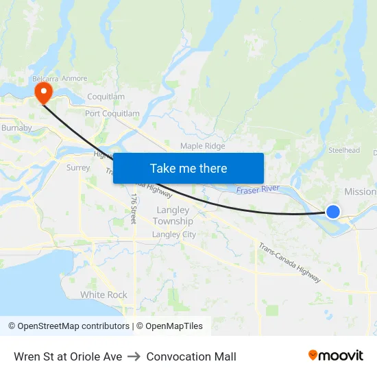 Wren St at Oriole Ave to Convocation Mall map