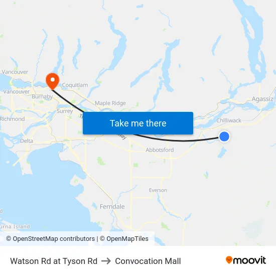 Watson Rd at Tyson Rd to Convocation Mall map