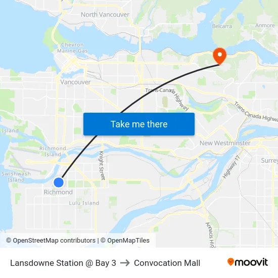 Lansdowne Station @ Bay 3 to Convocation Mall map