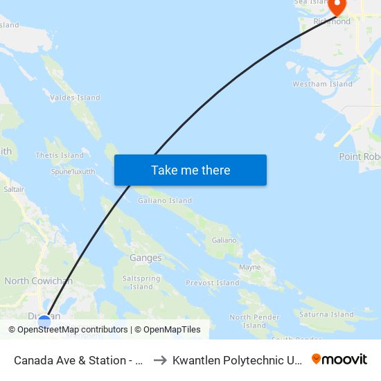 Canada Ave & Station - Train Stn to Kwantlen Polytechnic University map