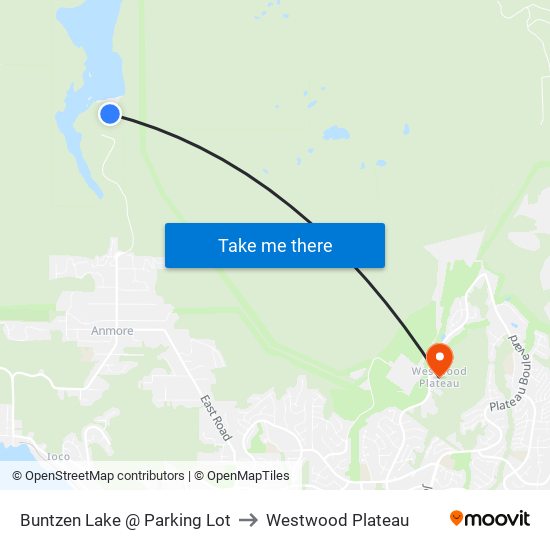 Buntzen Lake @ Parking Lot to Westwood Plateau map