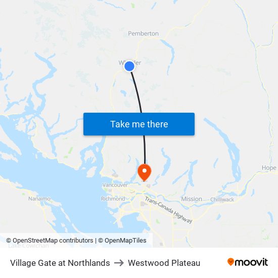 Village Gate at Northlands to Westwood Plateau map