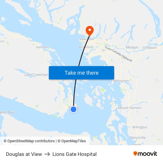 Douglas at View to Lions Gate Hospital map