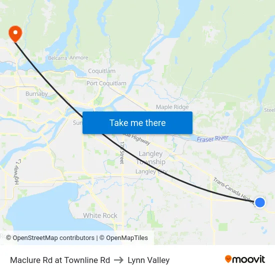 Maclure Rd at Townline Rd to Lynn Valley map
