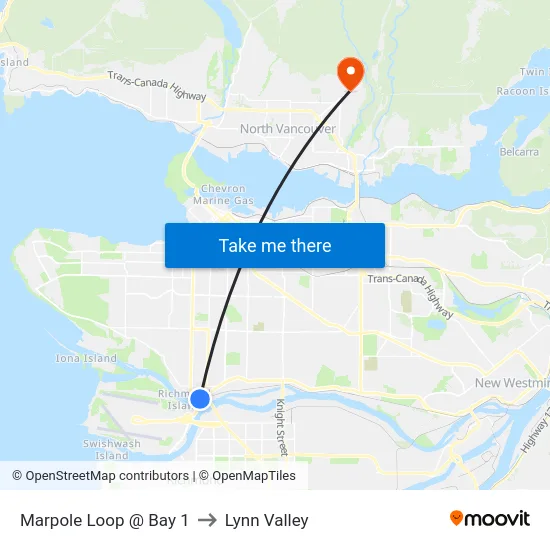 Marpole Loop @ Bay 1 to Lynn Valley map