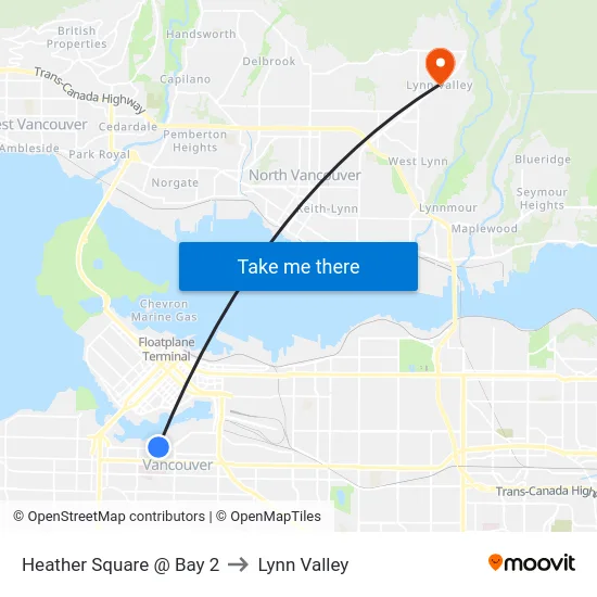 Heather Square @ Bay 2 to Lynn Valley map