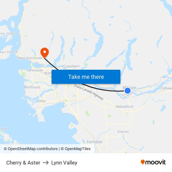 Cherry & Aster to Lynn Valley map