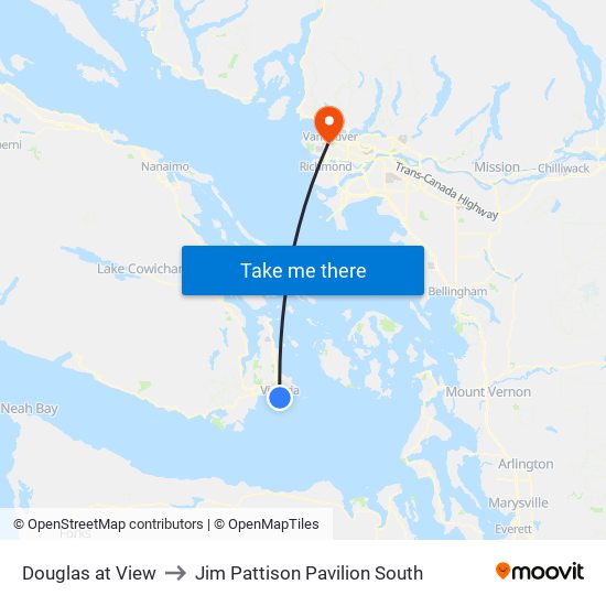 Douglas at View to Jim Pattison Pavilion South map