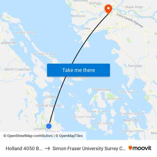 Holland 4050 Block to Simon Fraser University Surrey Campus map