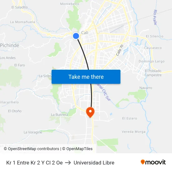 Kr 1 Entre Kr 2 Y Cl 2 Oe to Universidad Libre map