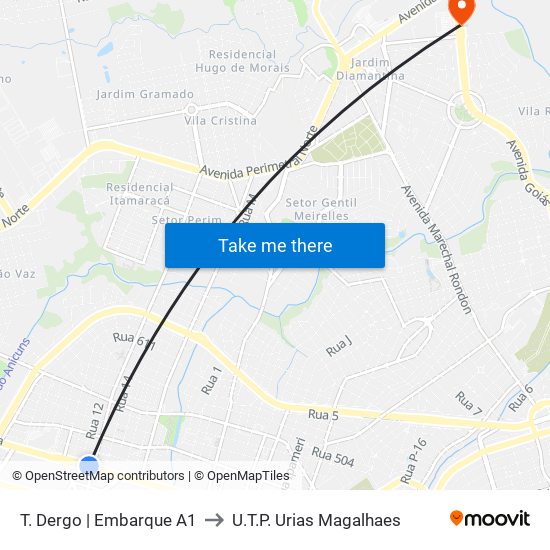 T. Dergo | Embarque A1 to U.T.P. Urias Magalhaes map