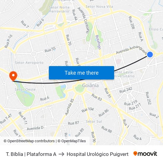 T. Bíblia | Plataforma A to Hospital Urológico Puigvert map