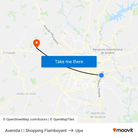 Avenida I | Shopping Flamboyant to Upa map