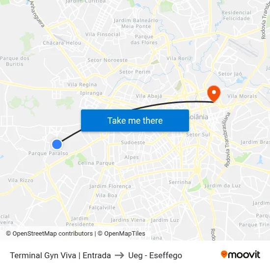Terminal Gyn Viva | Entrada to Ueg - Eseffego map