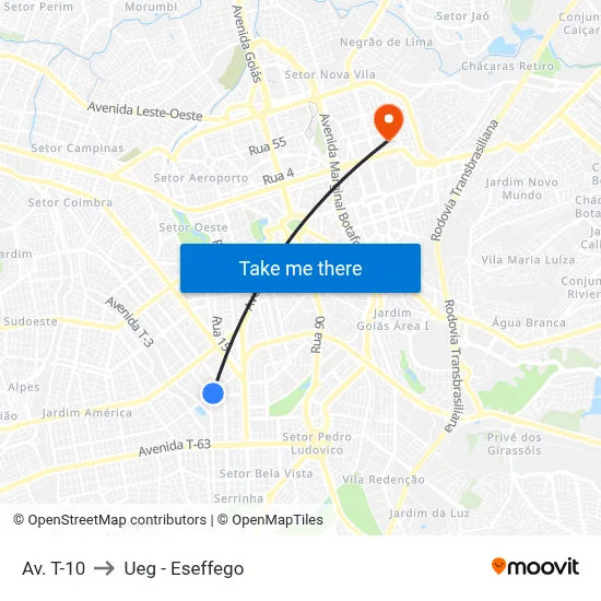 Av. T-10 to Ueg - Eseffego map