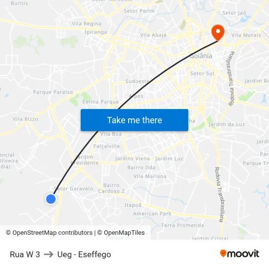 Rua W 3 to Ueg - Eseffego map