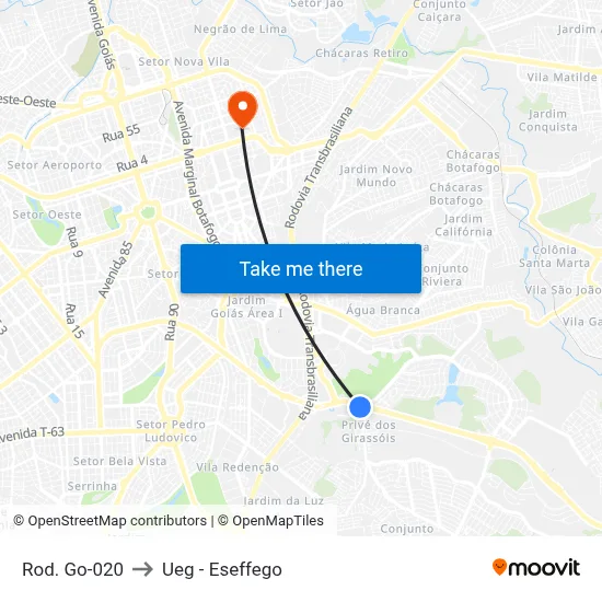 Rod. Go-020 to Ueg - Eseffego map