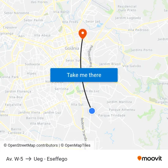 Av. W-5 to Ueg - Eseffego map