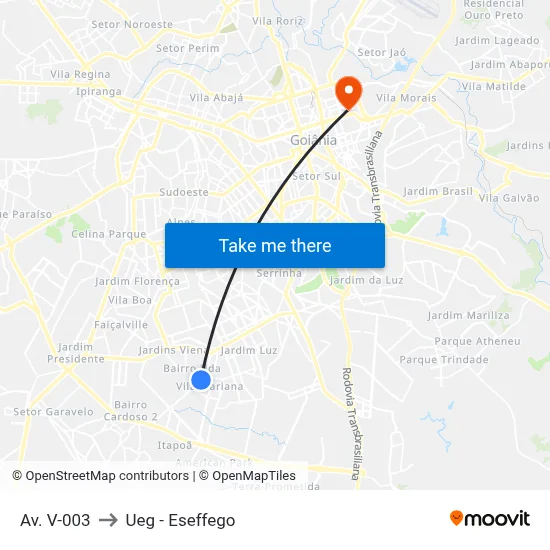 Av. V-003 to Ueg - Eseffego map