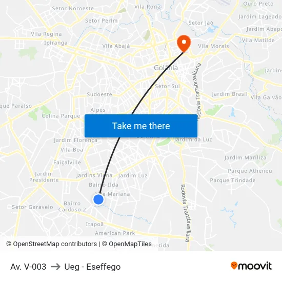 Av. V-003 to Ueg - Eseffego map