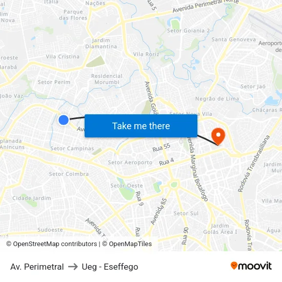 Av. Perimetral to Ueg - Eseffego map