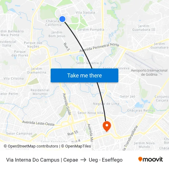 Via Interna Do Campus | Cepae to Ueg - Eseffego map