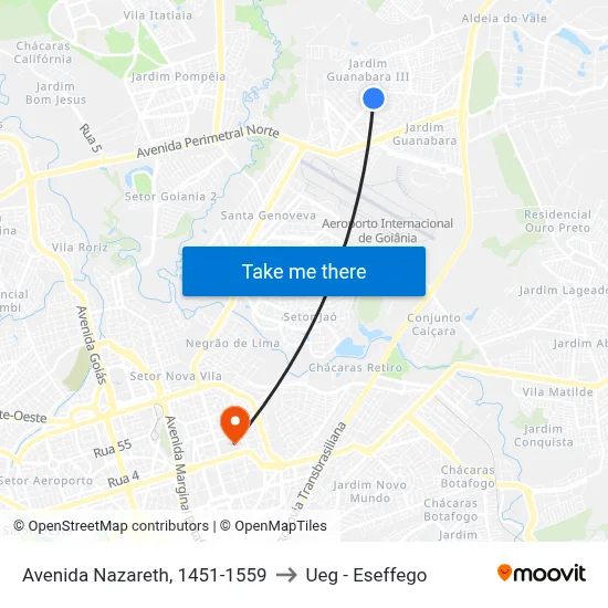 Avenida Nazareth, 1451-1559 to Ueg - Eseffego map