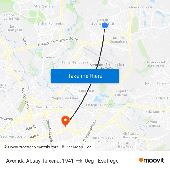 Avenida Absay Teixeira, 1941 to Ueg - Eseffego map