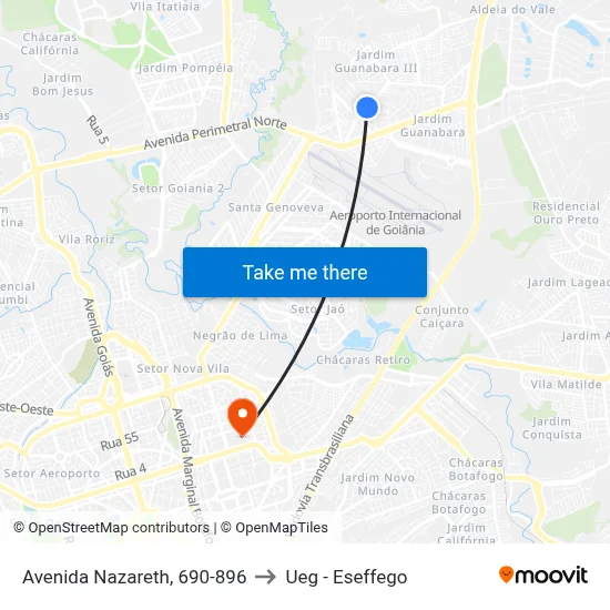 Avenida Nazareth, 690-896 to Ueg - Eseffego map