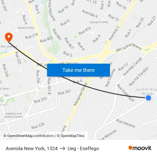 Avenida New York, 1324 to Ueg - Eseffego map