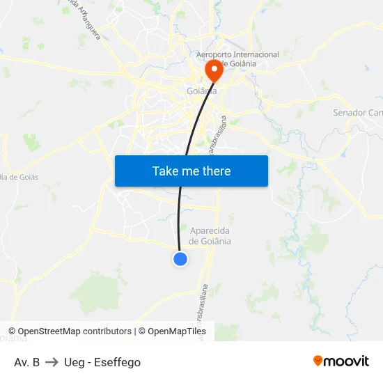 Av. B to Ueg - Eseffego map