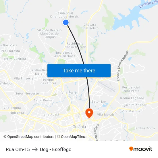 Rua Om-15 to Ueg - Eseffego map