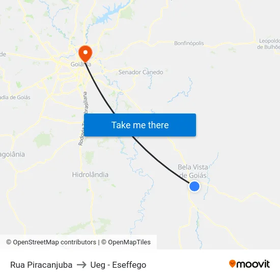 Rua Piracanjuba to Ueg - Eseffego map