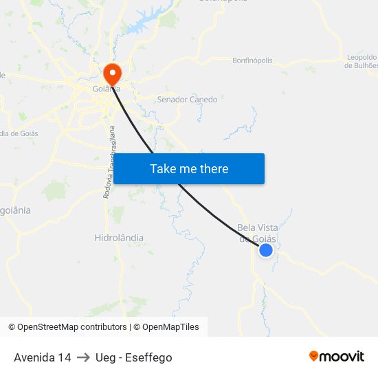 Avenida 14 to Ueg - Eseffego map