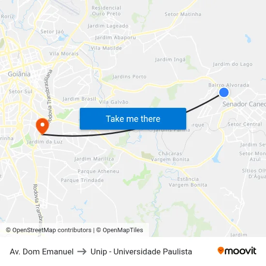 Av. Dom Emanuel to Unip - Universidade Paulista map