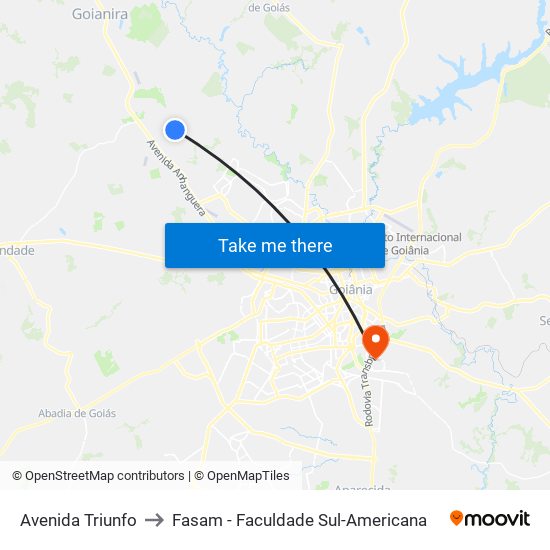 Avenida Triunfo to Fasam - Faculdade Sul-Americana map